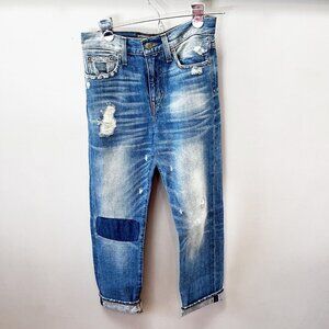 Point Sur (J. Crew) Patched Knee Distressed Denim- Size 24